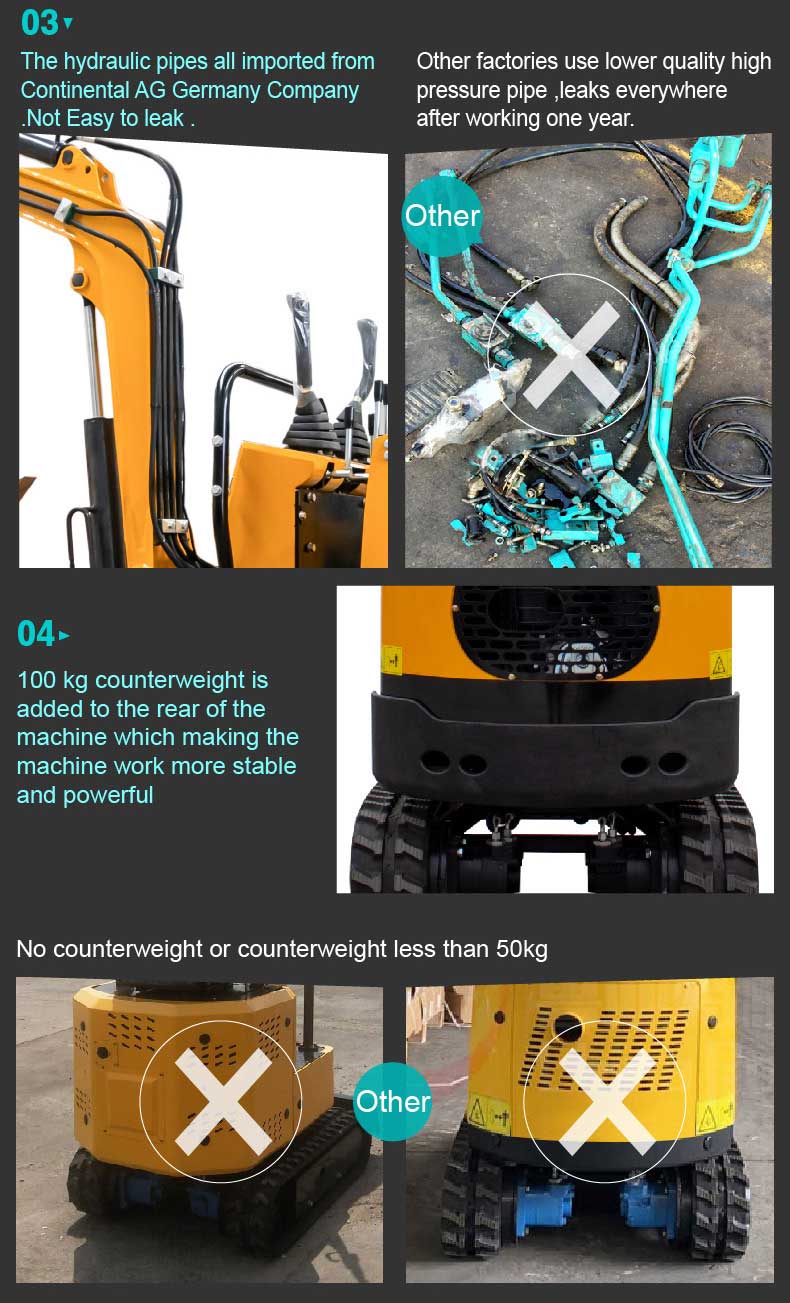 1T Crawler Mini Excavator 