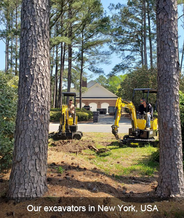 HT10 Mini Excavator Application Case in New York, USA