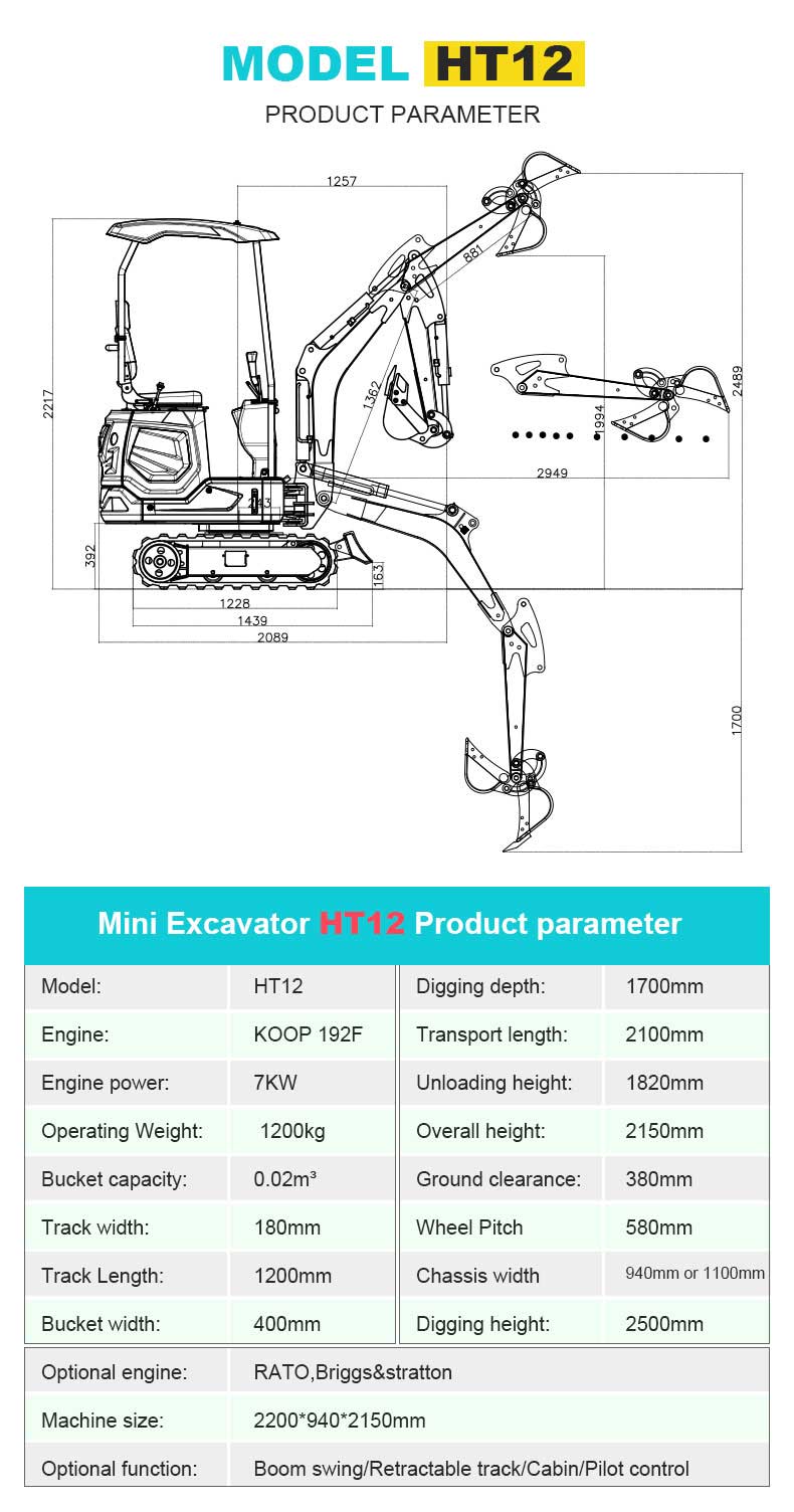 HT12 Mini Excavator 