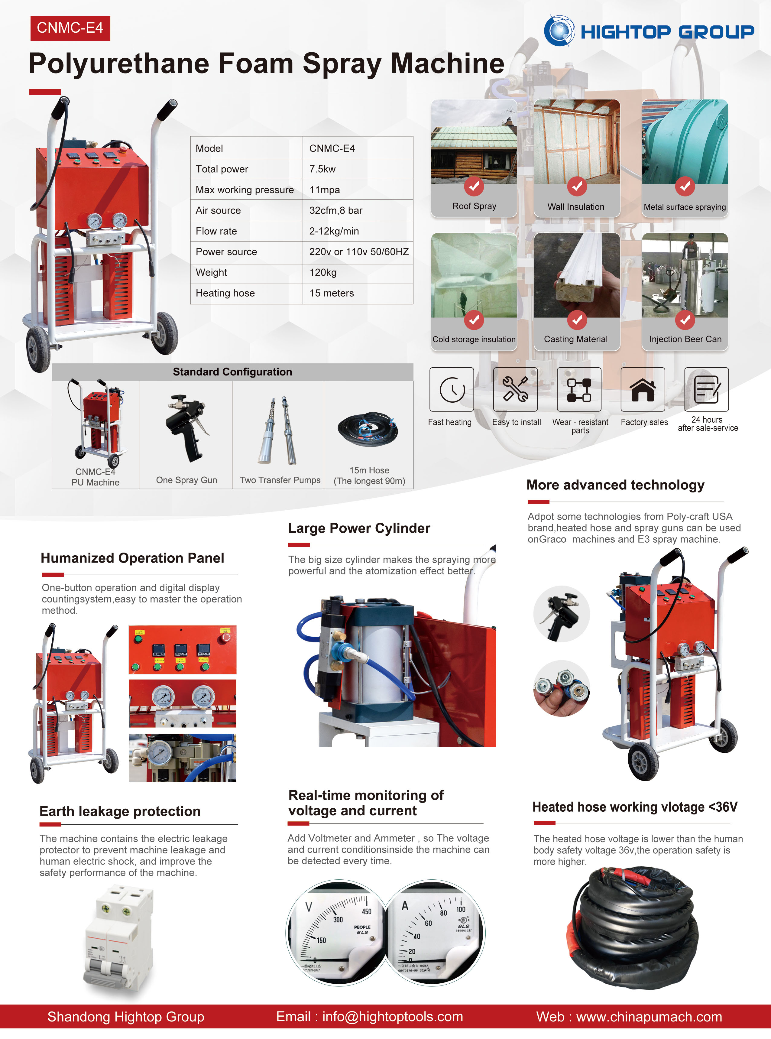CNMC-E4 Pneumatic Polyurethane Spray Foam Machine