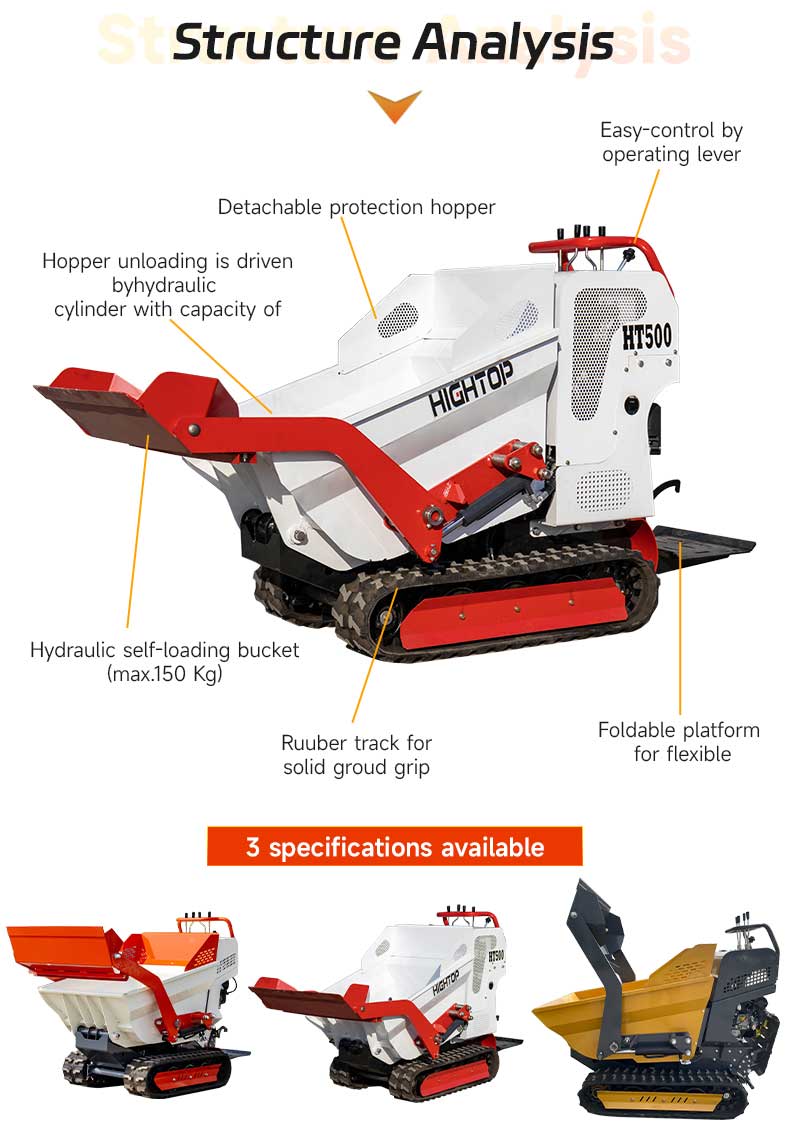 HT500 Mini Crawler Dumper