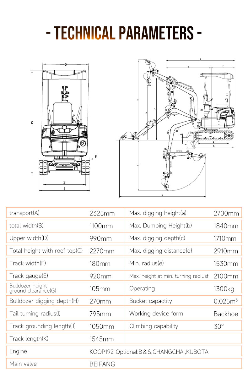 HT13 Mini Excavator