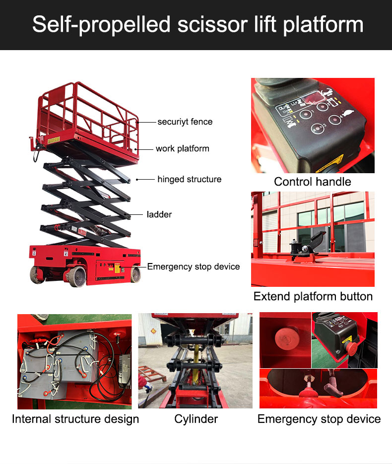 Self-propelled scissor lift platform