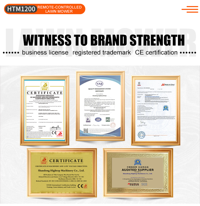  HTM1200 Intelligent Remote-Controlled Lawn Mower