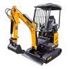 HT-18C Mini Excavator | 1.8 Ton, 17kW Gas Engine, Attachments Included